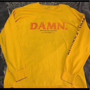 TDE Yellow/ Gold Kendrick Lamar Damn. Long Sleeve